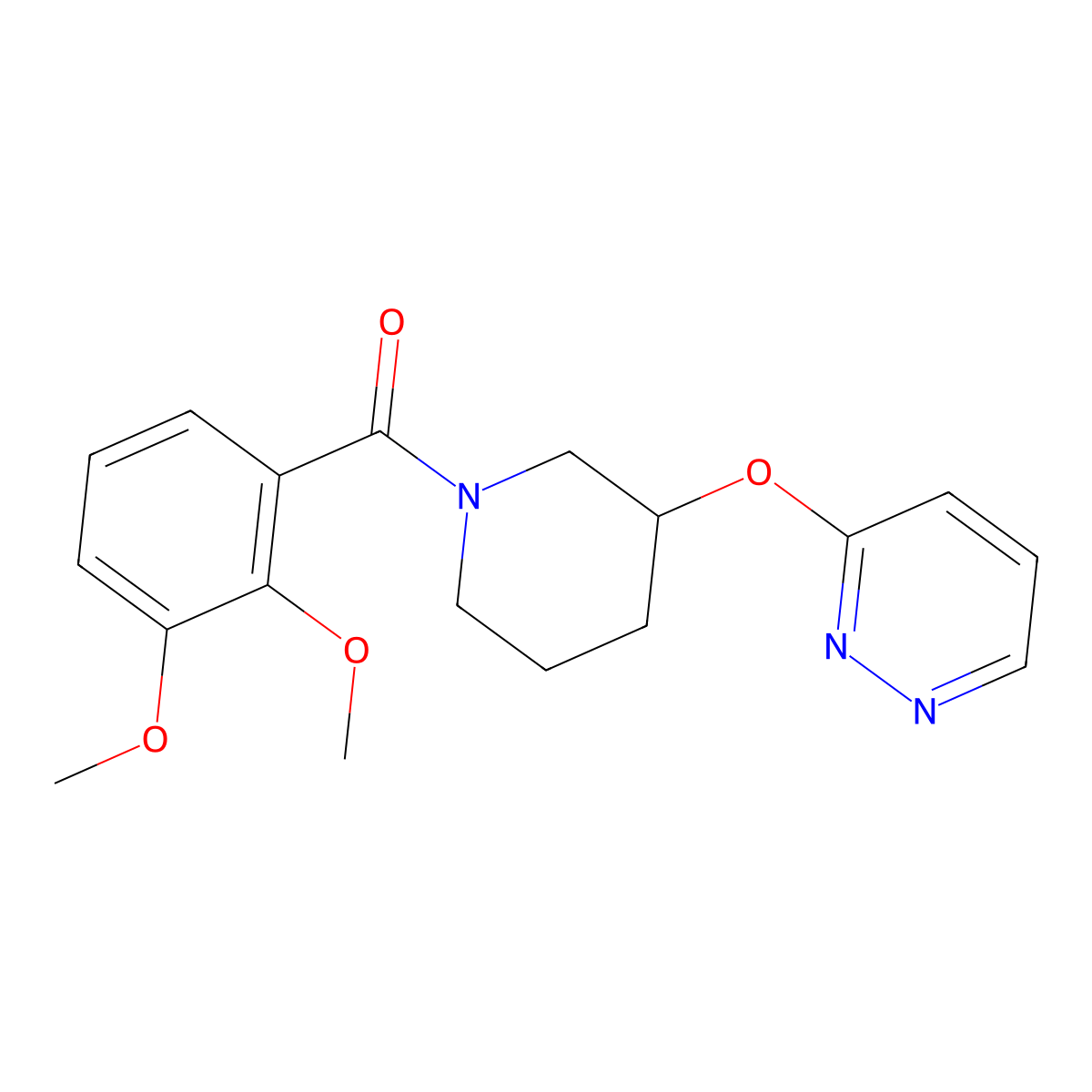 (2,3-Dimethoxyphenyl)(3-(pyridazin-3-yloxy)piperidin-1-yl)methanone molecular structure, CAS 2034480-21-0