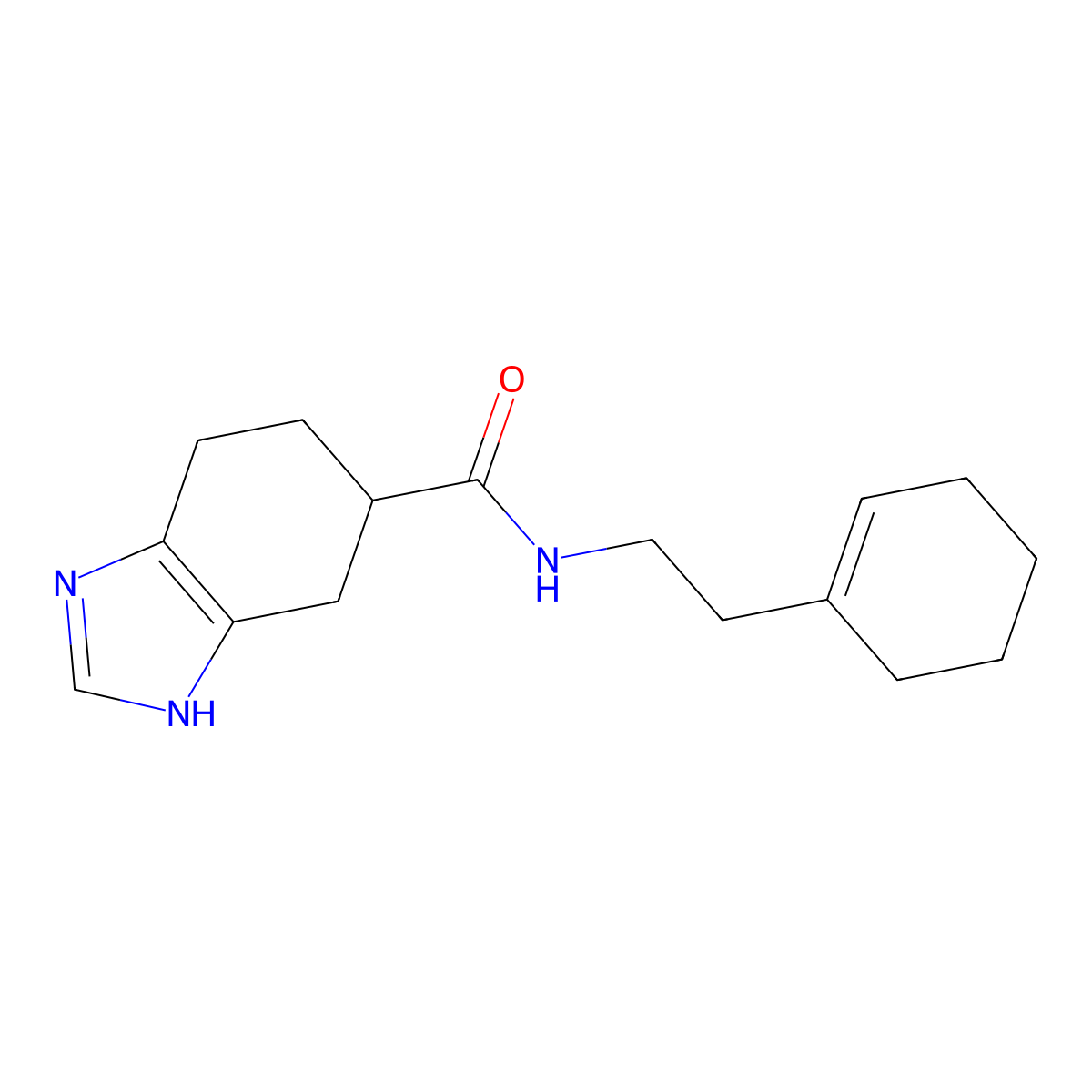 N-(2-(cyclohex-1-en-1-yl)ethyl)-4,5,6,7-tetrahydro-1H-benzo[d]imidazole-5-carboxamide molecular structure, CAS 2034480-48-1