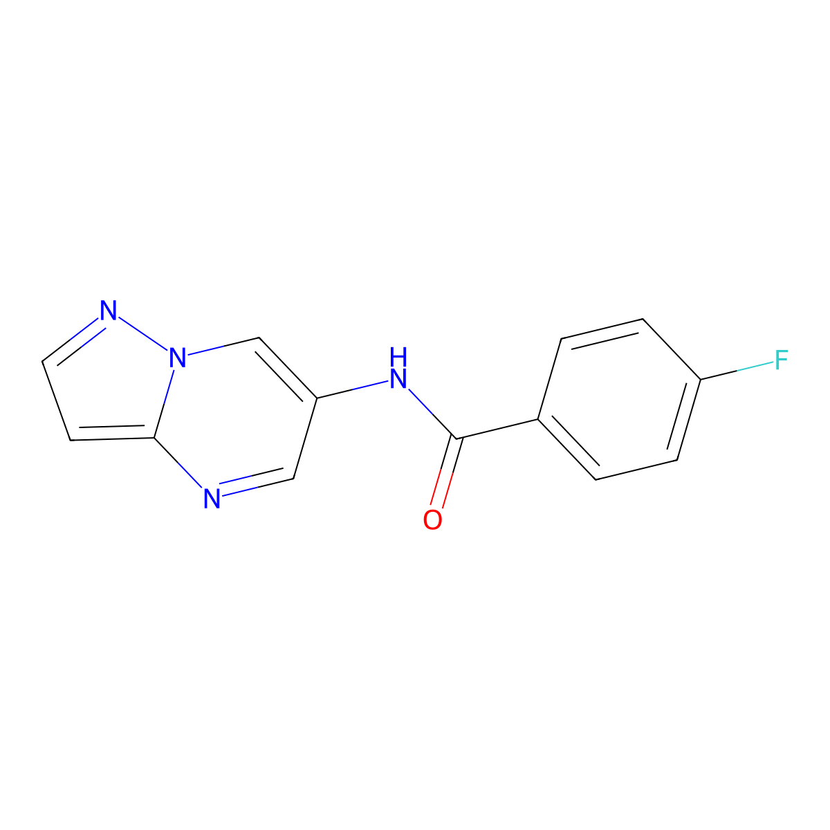 4-fluoro-N-(pyrazolo[1,5-a]pyrimidin-6-yl)benzamide molecular structure, CAS 2034480-59-4