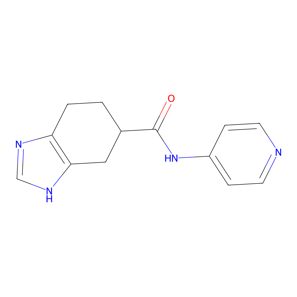 N-(pyridin-4-yl)-4,5,6,7-tetrahydro-1H-benzo[d]imidazole-5-carboxamide molecular structure, CAS 2034480-71-0
