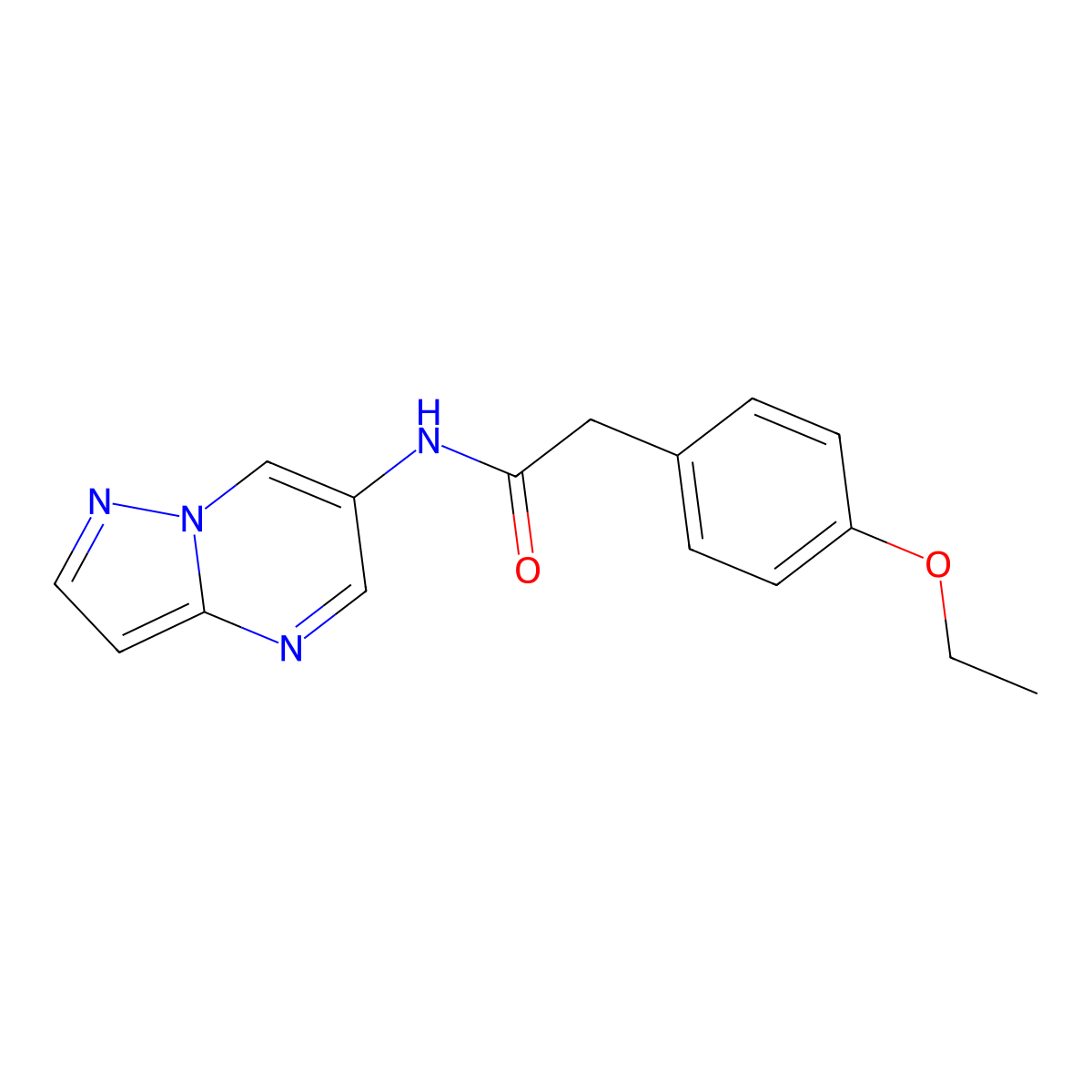 2-(4-ethoxyphenyl)-N-{pyrazolo[1,5-a]pyrimidin-6-yl}acetamide molecular structure, CAS 2034480-80-1