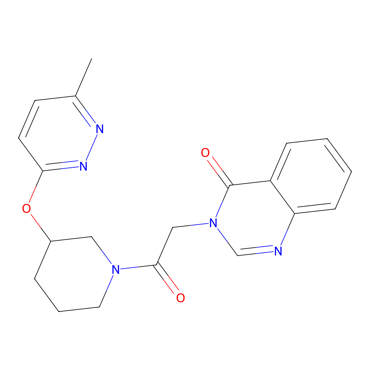 3-(2-(3-((6-methylpyridazin-3-yl)oxy)piperidin-1-yl)-2-oxoethyl)quinazolin-4(3H)-one molecular structure, CAS 2034481-05-3
