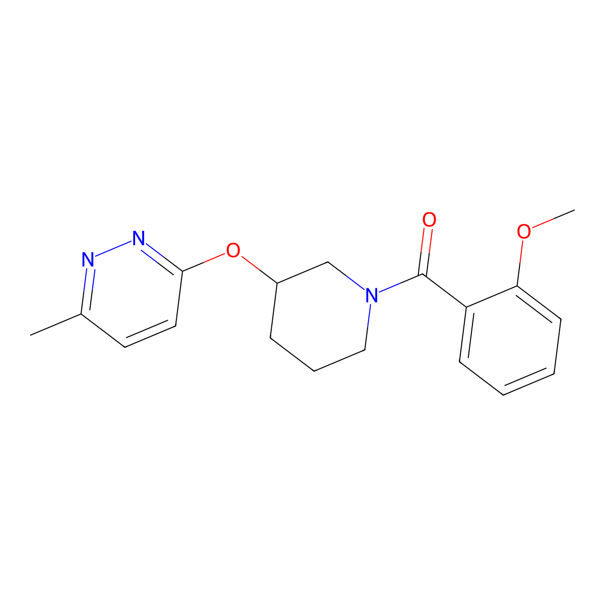 (2-Methoxyphenyl)(3-((6-methylpyridazin-3-yl)oxy)piperidin-1-yl)methanone molecular structure, CAS 2034481-10-0