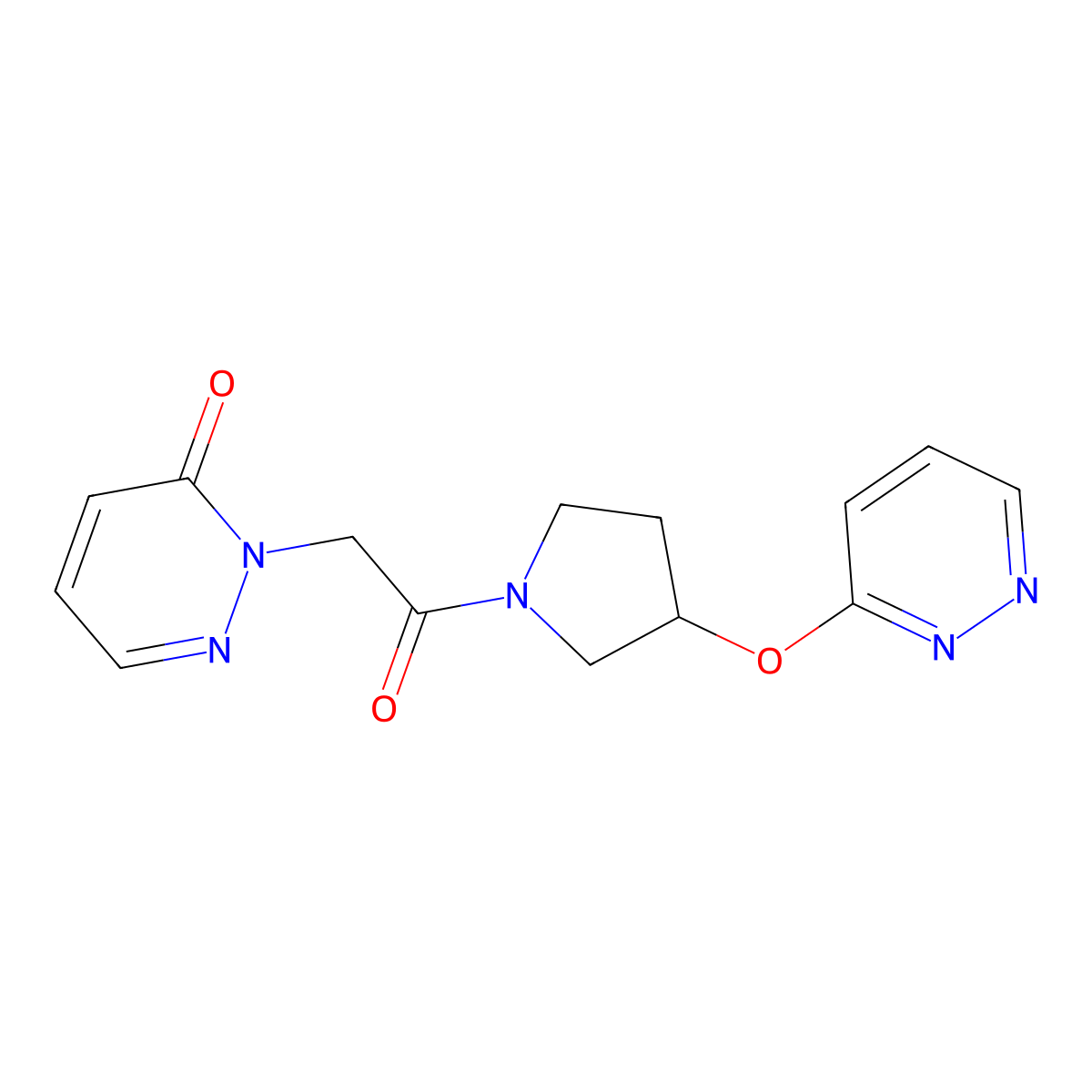 2-(2-oxo-2-(3-(pyridazin-3-yloxy)pyrrolidin-1-yl)ethyl)pyridazin-3(2H)-one molecular structure, CAS 2034481-32-6