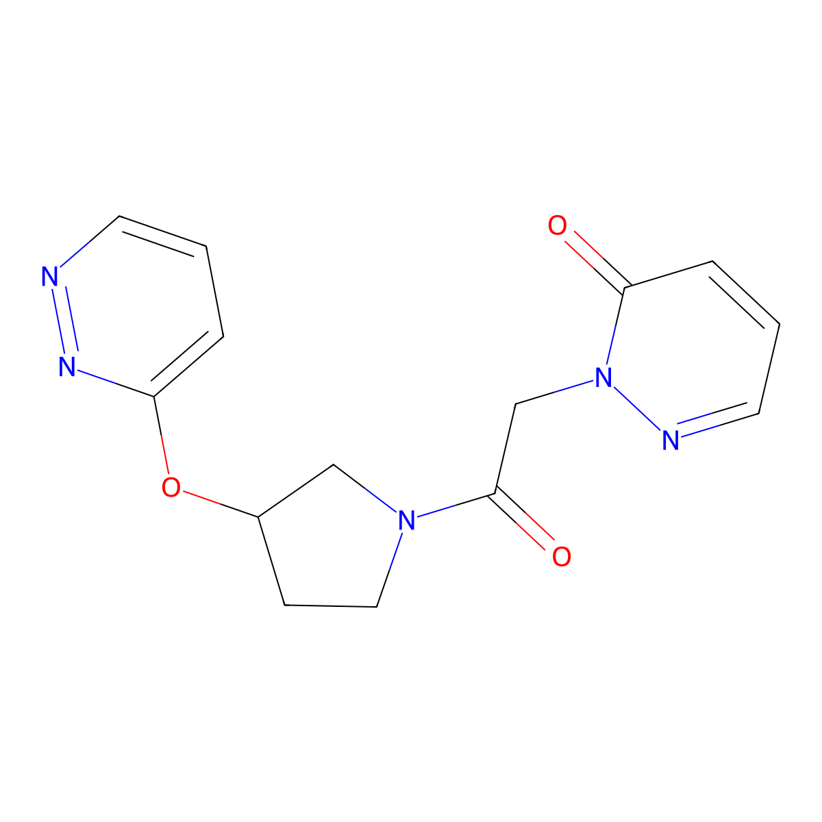 2-(2-oxo-2-(3-(pyridazin-3-yloxy)pyrrolidin-1-yl)ethyl)pyridazin-3(2H)-one molecular structure, CAS 2034481-32-6