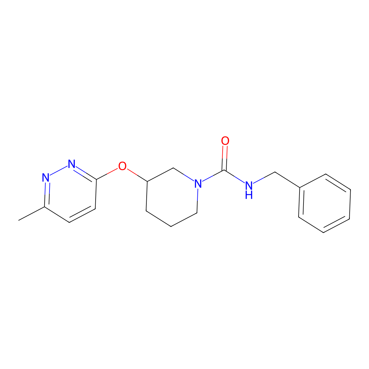 N-benzyl-3-((6-methylpyridazin-3-yl)oxy)piperidine-1-carboxamide molecular structure, CAS 2034481-53-1