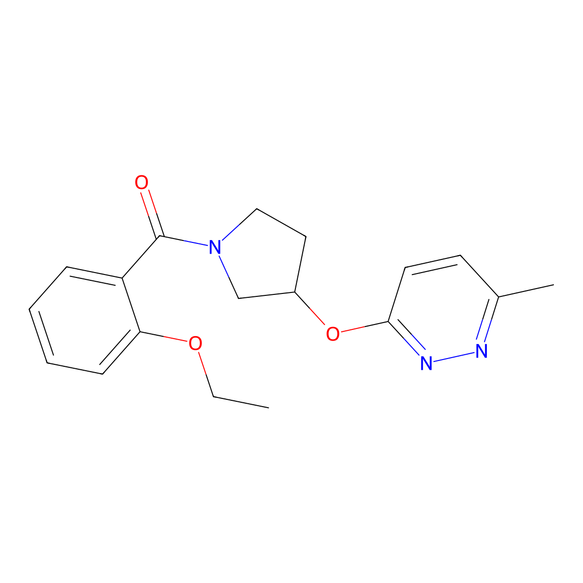 (2-Ethoxyphenyl)(3-((6-methylpyridazin-3-yl)oxy)pyrrolidin-1-yl)methanone molecular structure, CAS 2034481-86-0