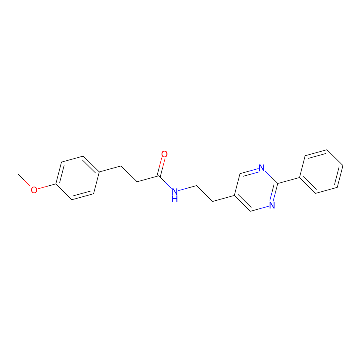 3-(4-methoxyphenyl)-N-(2-(2-phenylpyrimidin-5-yl)ethyl)propanamide molecular structure, CAS 2034482-48-7