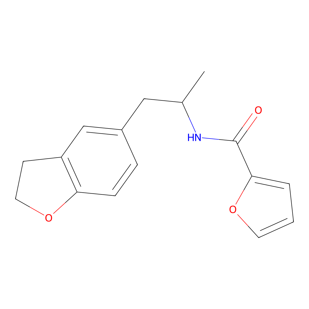 N-(1-(2,3-dihydrobenzofuran-5-yl)propan-2-yl)furan-2-carboxamide molecular structure, CAS 2034483-40-2
