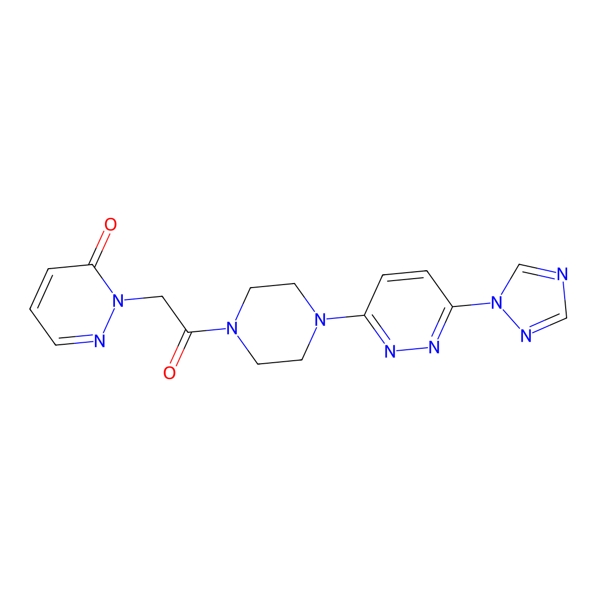 2-(2-oxo-2-{4-[6-(1H-1,2,4-triazol-1-yl)pyridazin-3-yl]piperazin-1-yl}ethyl)-2,3-dihydropyridazin-3-one molecular structure, CAS 2034483-46-8