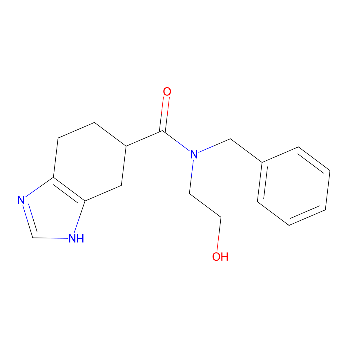 N-benzyl-N-(2-hydroxyethyl)-4,5,6,7-tetrahydro-1H-benzo[d]imidazole-5-carboxamide molecular structure, CAS 2034483-49-1