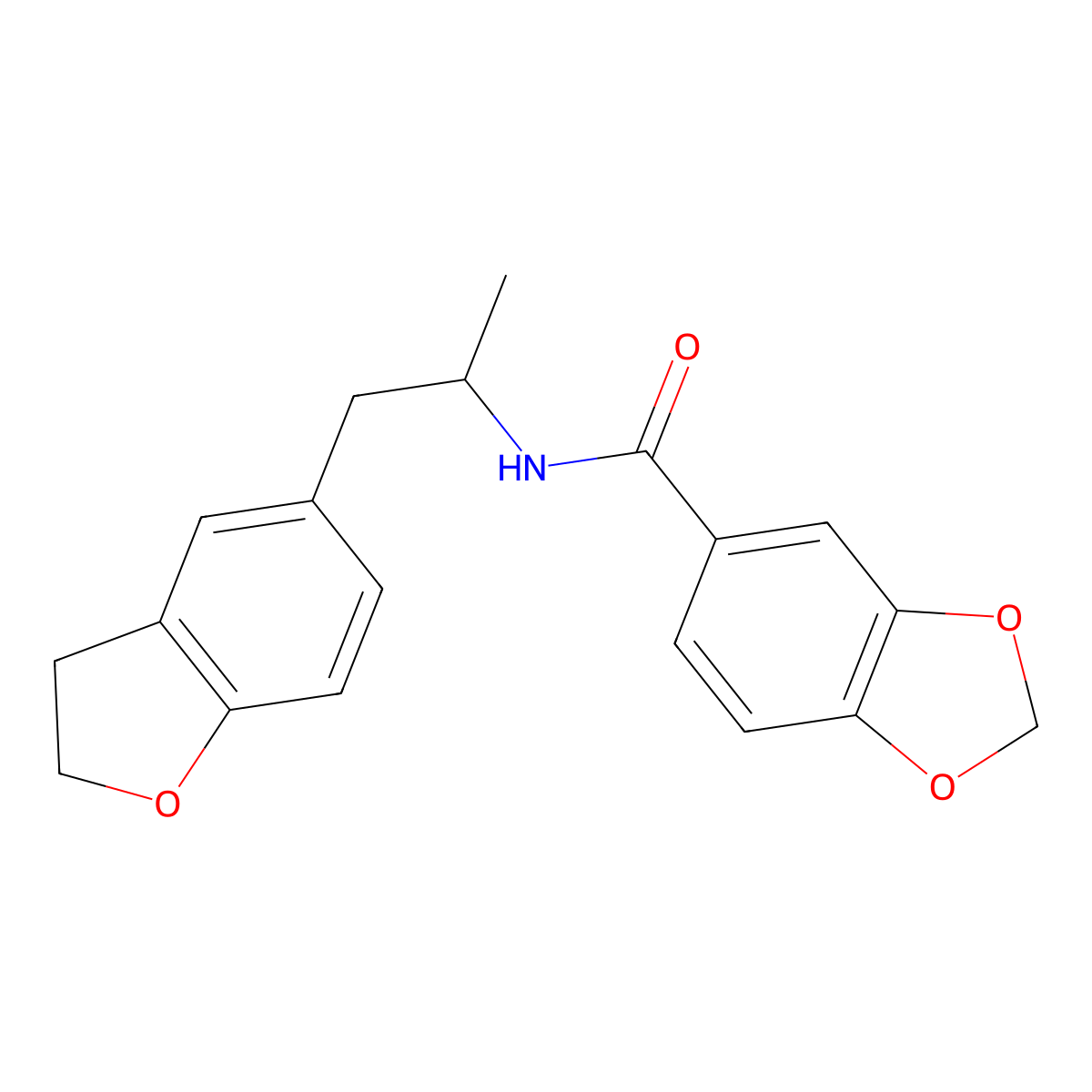 N-(1-(2,3-dihydrobenzofuran-5-yl)propan-2-yl)benzo[d][1,3]dioxole-5-carboxamide molecular structure, CAS 2034483-55-9