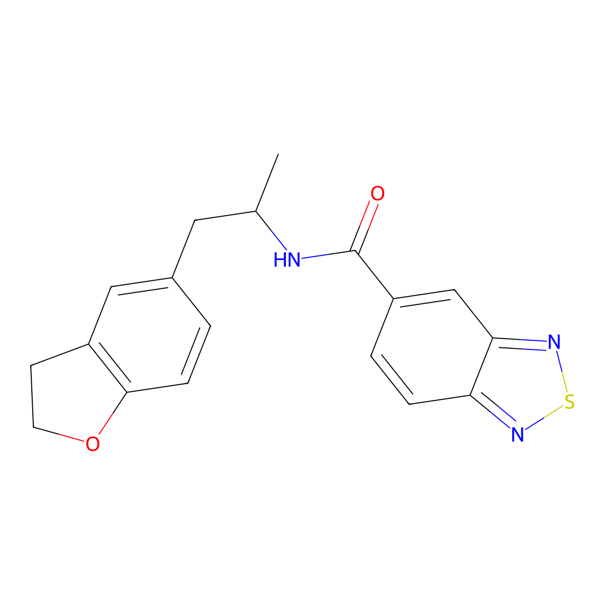 N-(1-(2,3-dihydrobenzofuran-5-yl)propan-2-yl)benzo[c][1,2,5]thiadiazole-5-carboxamide molecular structure, CAS 2034483-69-5