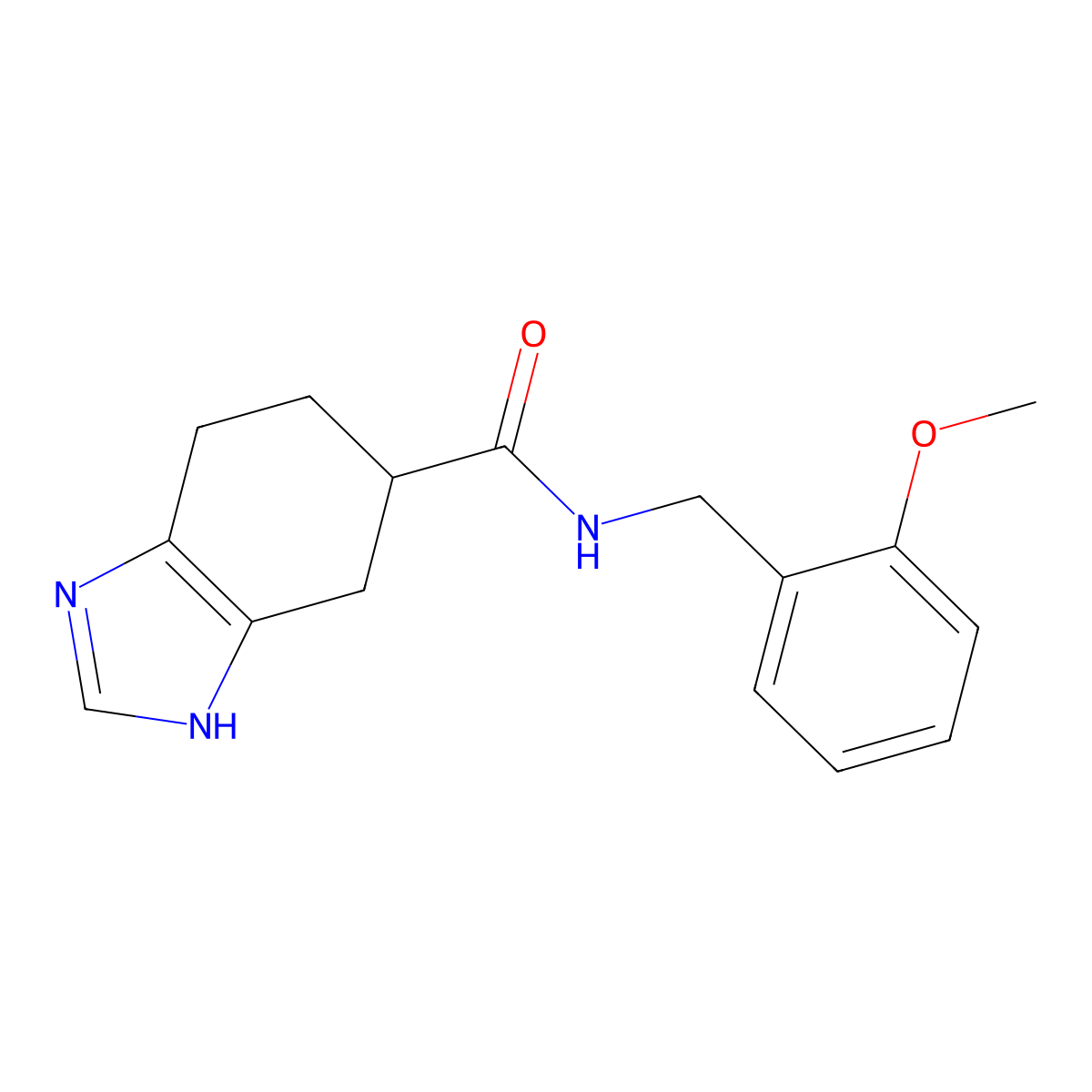 N-(2-methoxybenzyl)-4,5,6,7-tetrahydro-1H-benzo[d]imidazole-5-carboxamide molecular structure, CAS 2034483-92-4
