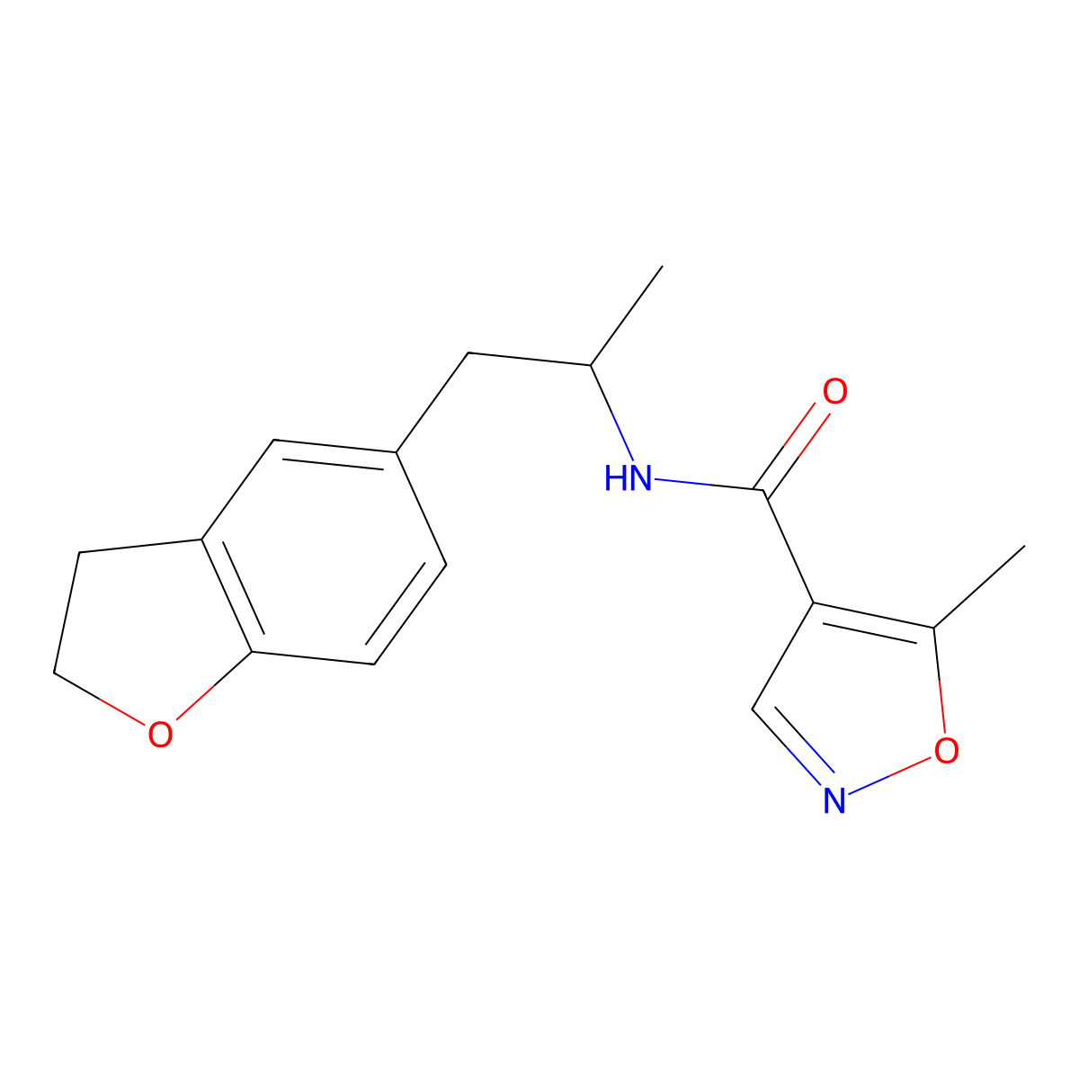 N-(1-(2,3-dihydrobenzofuran-5-yl)propan-2-yl)-5-methylisoxazole-4-carboxamide molecular structure, CAS 2034484-01-8