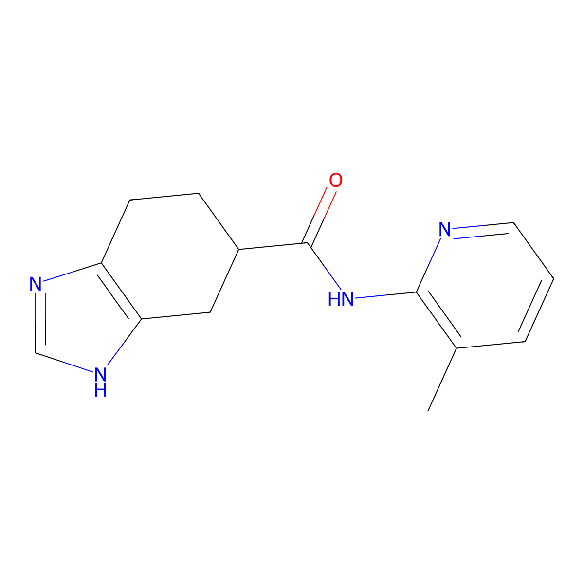N-(3-methylpyridin-2-yl)-4,5,6,7-tetrahydro-1H-benzo[d]imidazole-5-carboxamide molecular structure, CAS 2034484-06-3