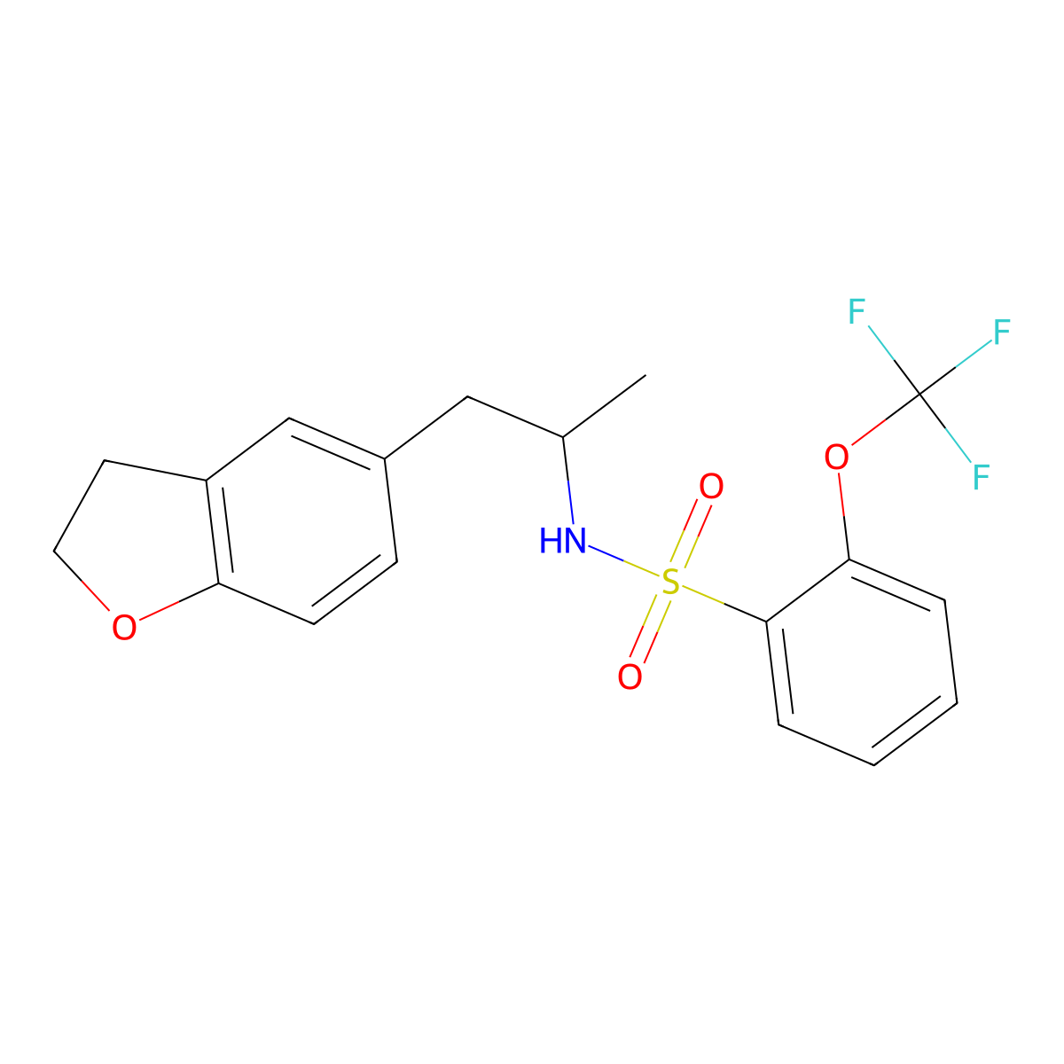 N-(1-(2,3-dihydrobenzofuran-5-yl)propan-2-yl)-2-(trifluoromethoxy)benzenesulfonamide molecular structure, CAS 2034484-54-1