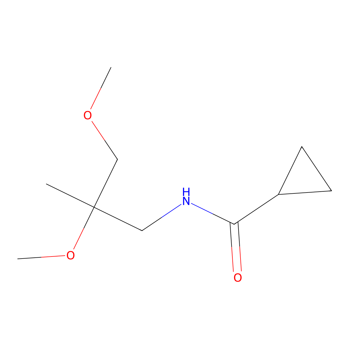 N-(2,3-dimethoxy-2-methylpropyl)cyclopropanecarboxamide molecular structure, CAS 2034484-82-5