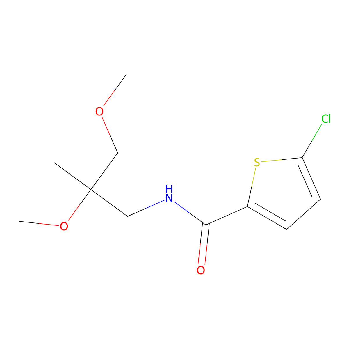 5-chloro-N-(2,3-dimethoxy-2-methylpropyl)thiophene-2-carboxamide molecular structure, CAS 2034484-97-2