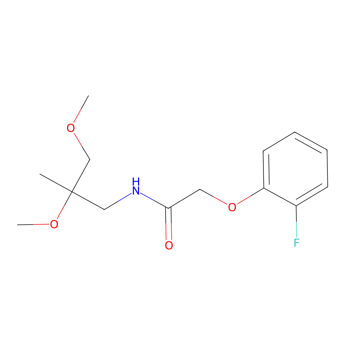N-(2,3-dimethoxy-2-methylpropyl)-2-(2-fluorophenoxy)acetamide molecular structure, CAS 2034485-07-7