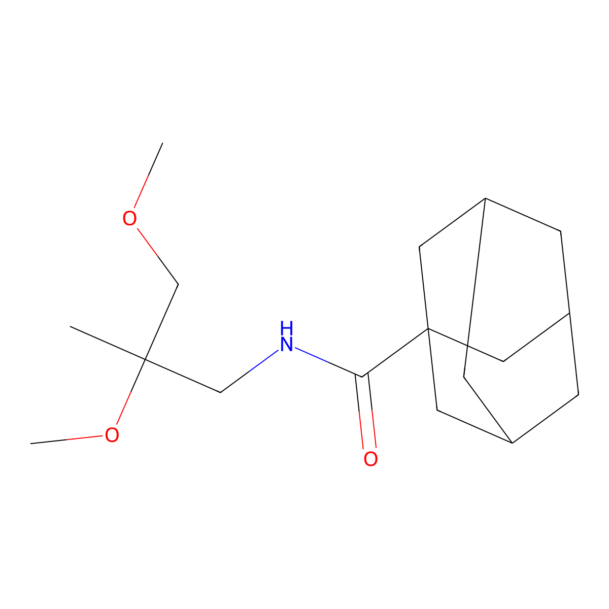 N-(2,3-dimethoxy-2-methylpropyl)adamantane-1-carboxamide molecular structure, CAS 2034485-39-5