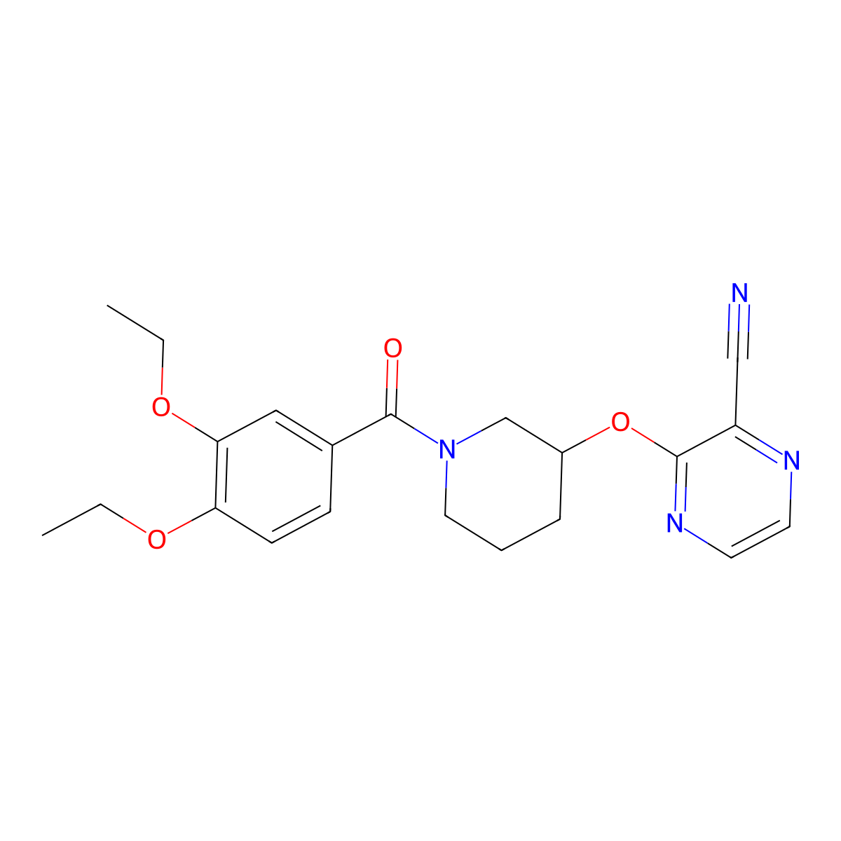 3-{[1-(3,4-Diethoxybenzoyl)piperidin-3-yl]oxy}pyrazine-2-carbonitrile molecular structure, CAS 2034485-42-0