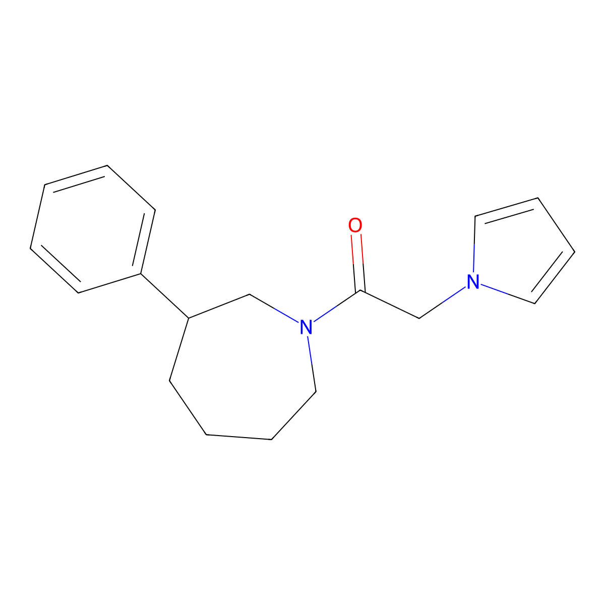 1-(3-phenylazepan-1-yl)-2-(1H-pyrrol-1-yl)ethanone molecular structure, CAS 2034485-46-4
