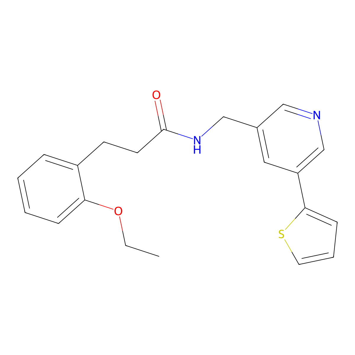 3-(2-ethoxyphenyl)-N-{[5-(thiophen-2-yl)pyridin-3-yl]methyl}propanamide molecular structure, CAS 2034485-47-5