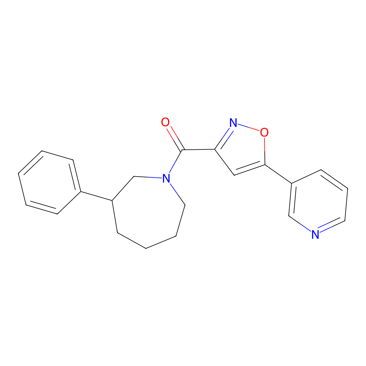 (3-Phenylazepan-1-yl)(5-(pyridin-3-yl)isoxazol-3-yl)methanone molecular structure, CAS 2034485-65-7