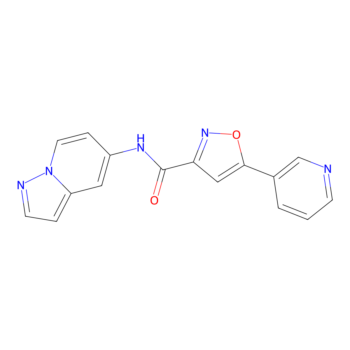 N-(pyrazolo[1,5-a]pyridin-5-yl)-5-(pyridin-3-yl)isoxazole-3-carboxamide molecular structure, CAS 2034486-70-7