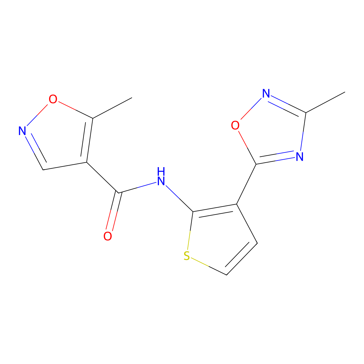 5-methyl-N-(3-(3-methyl-1,2,4-oxadiazol-5-yl)thiophen-2-yl)isoxazole-4-carboxamide molecular structure, CAS 2034486-75-2