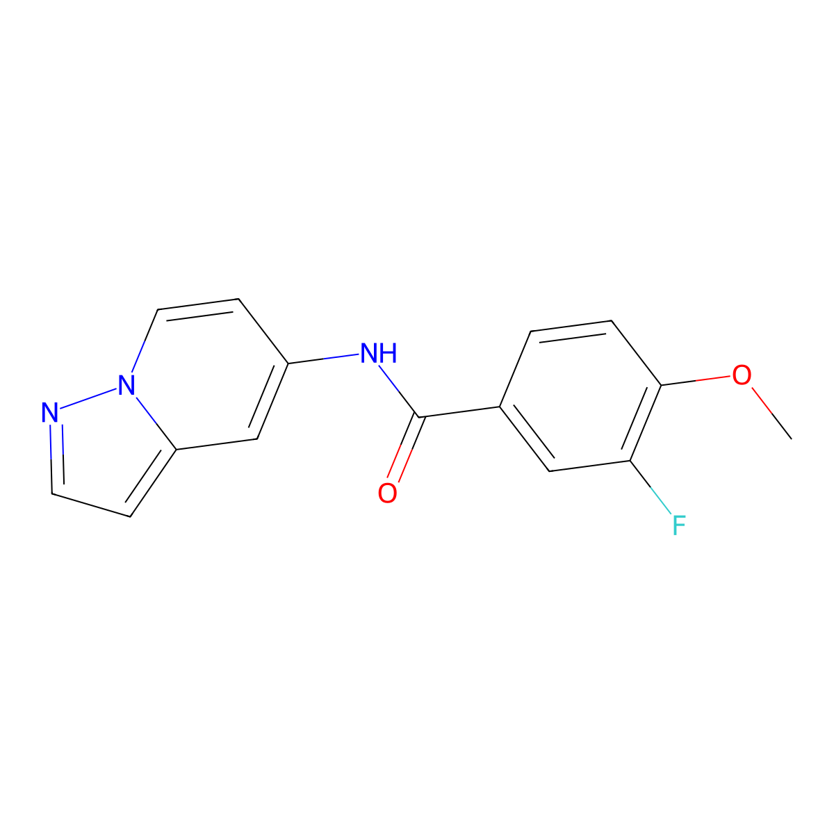3-fluoro-4-methoxy-N-(pyrazolo[1,5-a]pyridin-5-yl)benzamide molecular structure, CAS 2034486-89-8