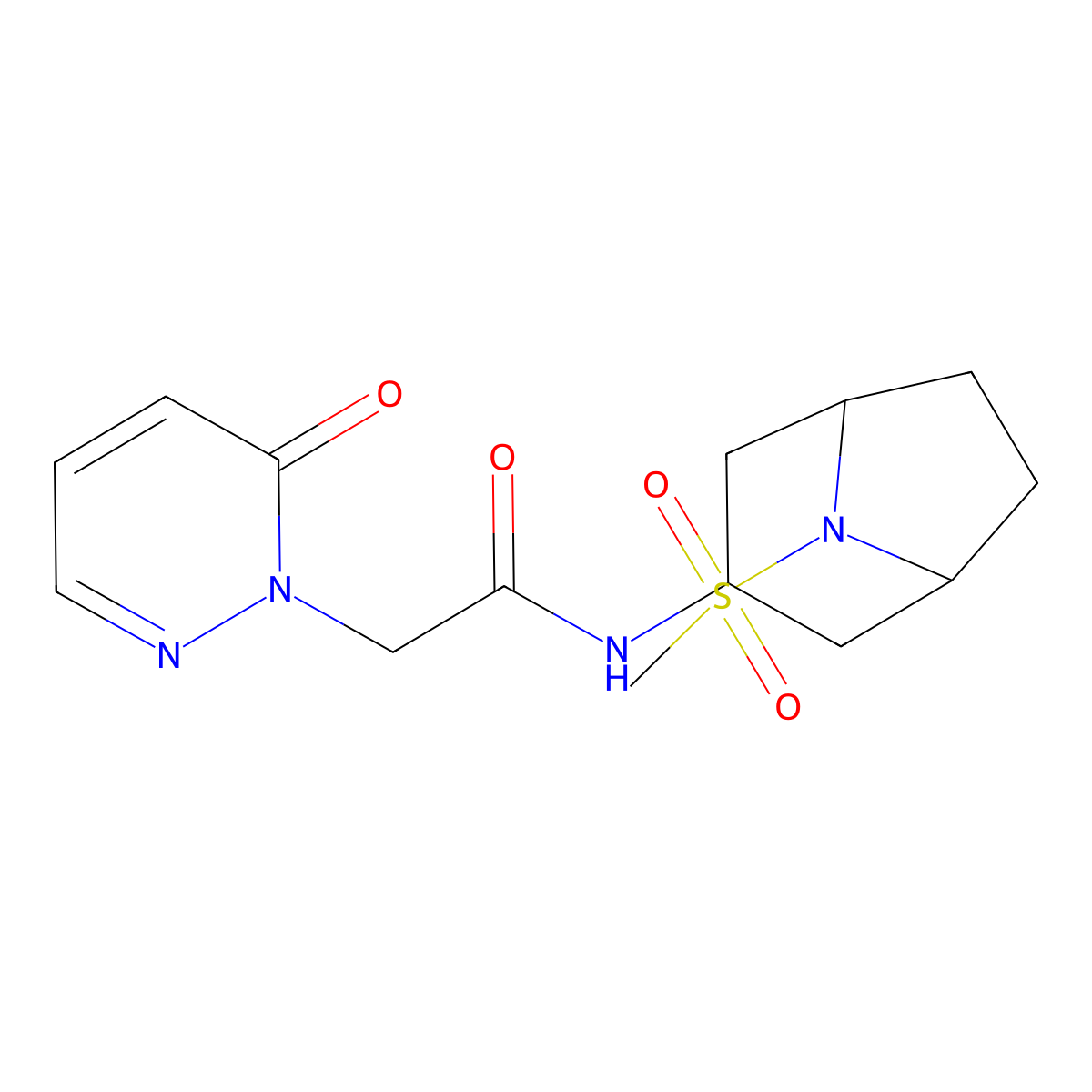 N-(8-(methylsulfonyl)-8-azabicyclo[3.2.1]octan-3-yl)-2-(6-oxopyridazin-1(6H)-yl)acetamide molecular structure, CAS 2034487-02-8