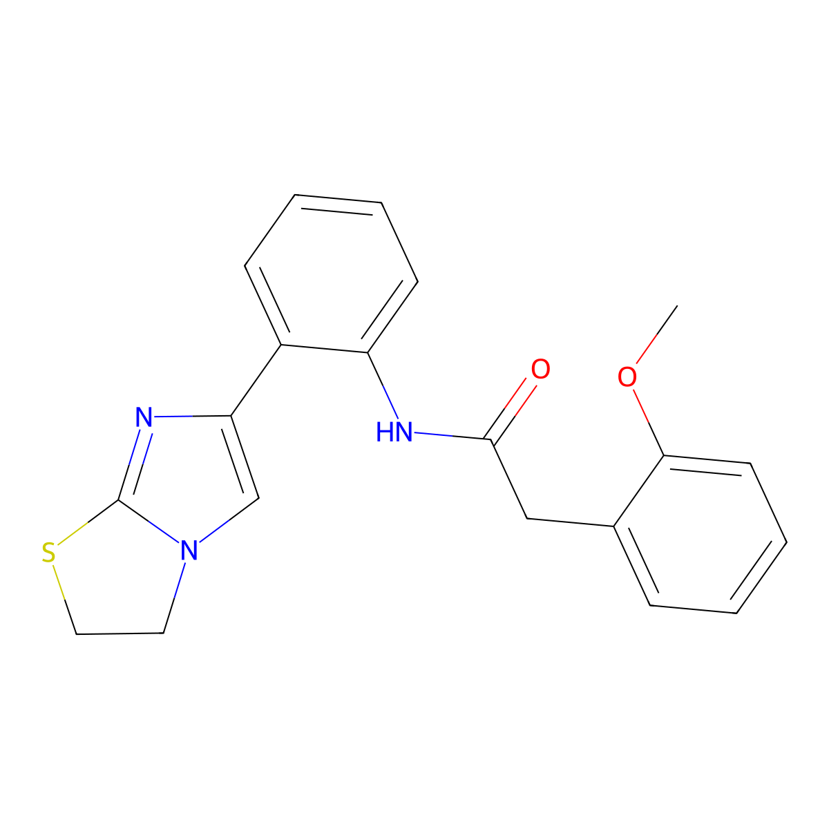 N-(2-(2,3-dihydroimidazo[2,1-b]thiazol-6-yl)phenyl)-2-(2-methoxyphenyl)acetamide molecular structure, CAS 2034487-07-3