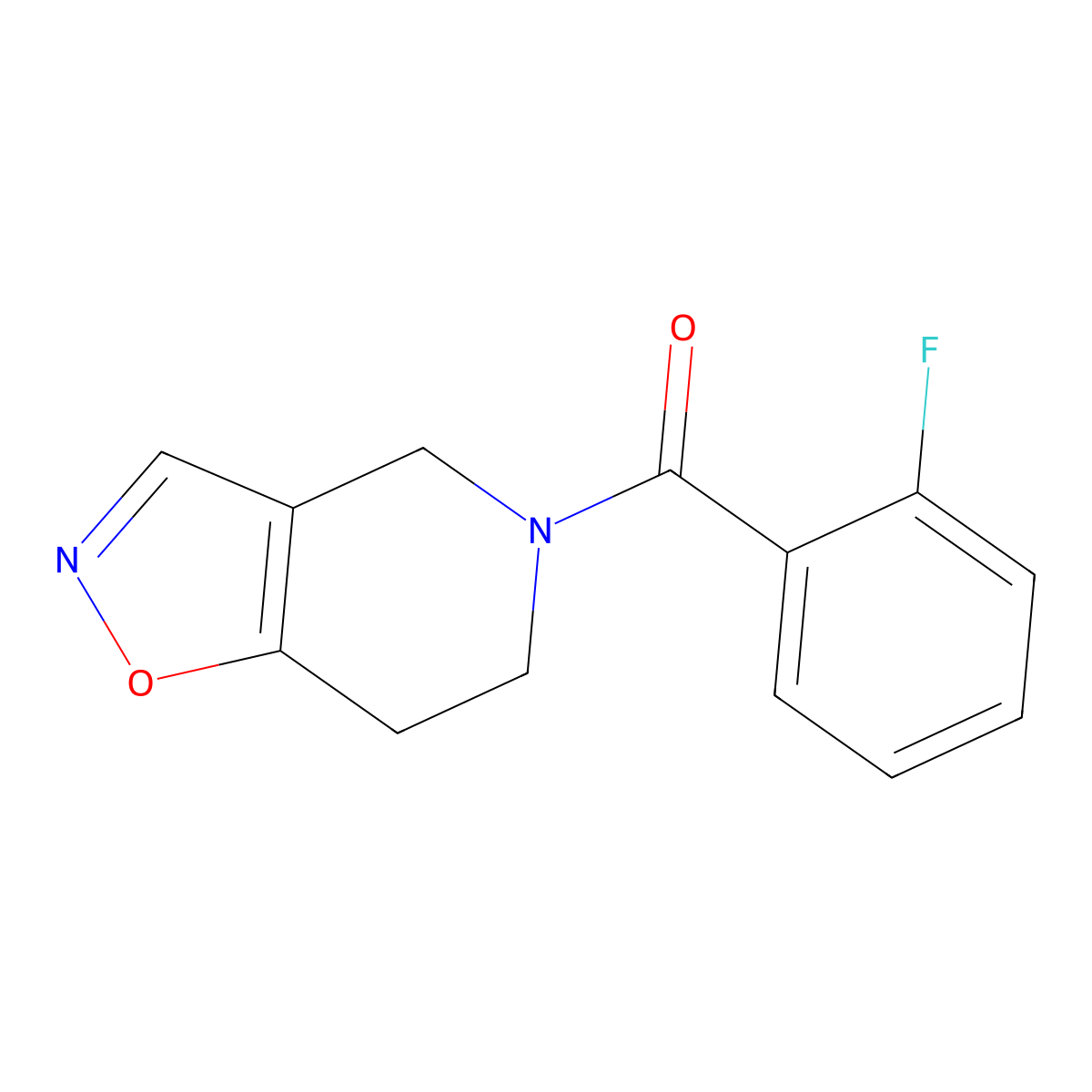 (6,7-dihydroisoxazolo[4,5-c]pyridin-5(4H)-yl)(2-fluorophenyl)methanone molecular structure, CAS 2034487-25-5
