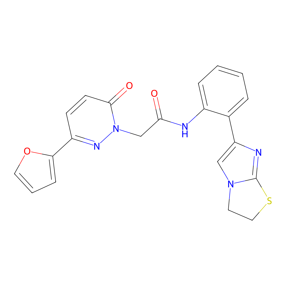 N-(2-(2,3-dihydroimidazo[2,1-b]thiazol-6-yl)phenyl)-2-(3-(furan-2-yl)-6-oxopyridazin-1(6H)-yl)acetamide molecular structure, CAS 2034487-29-9