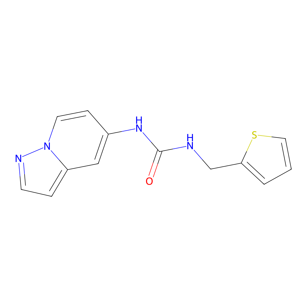 1-(Pyrazolo[1,5-a]pyridin-5-yl)-3-(thiophen-2-ylmethyl)urea molecular structure, CAS 2034487-30-2
