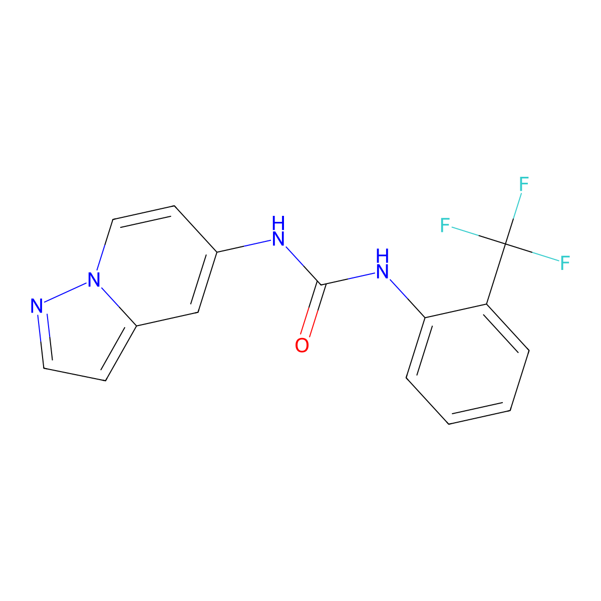 1-(Pyrazolo[1,5-a]pyridin-5-yl)-3-(2-(trifluoromethyl)phenyl)urea molecular structure, CAS 2034487-37-9