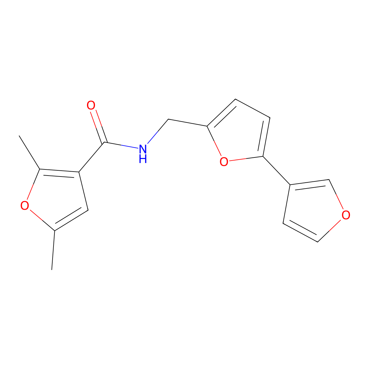 N-([2,3'-bifuran]-5-ylmethyl)-2,5-dimethylfuran-3-carboxamide molecular structure, CAS 2034487-61-9