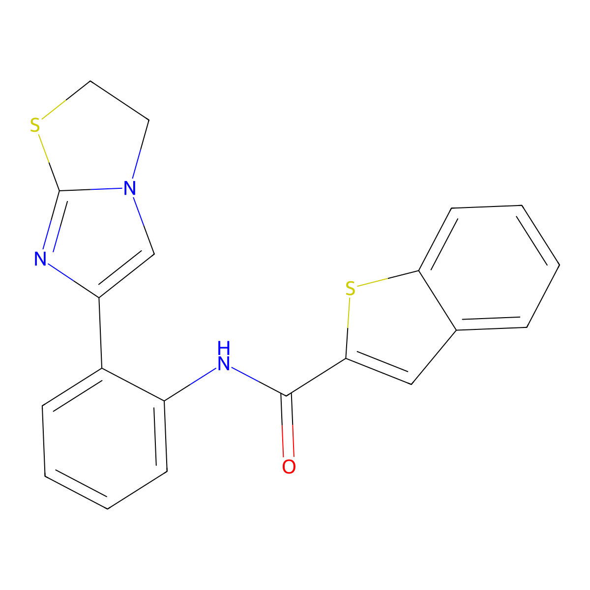 N-(2-(2,3-dihydroimidazo[2,1-b]thiazol-6-yl)phenyl)benzo[b]thiophene-2-carboxamide molecular structure, CAS 2034487-85-7
