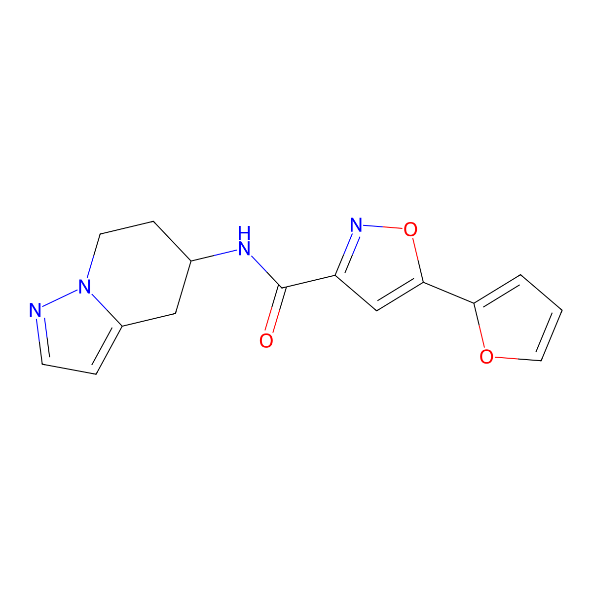 5-(furan-2-yl)-N-(4,5,6,7-tetrahydropyrazolo[1,5-a]pyridin-5-yl)isoxazole-3-carboxamide molecular structure, CAS 2034487-96-0