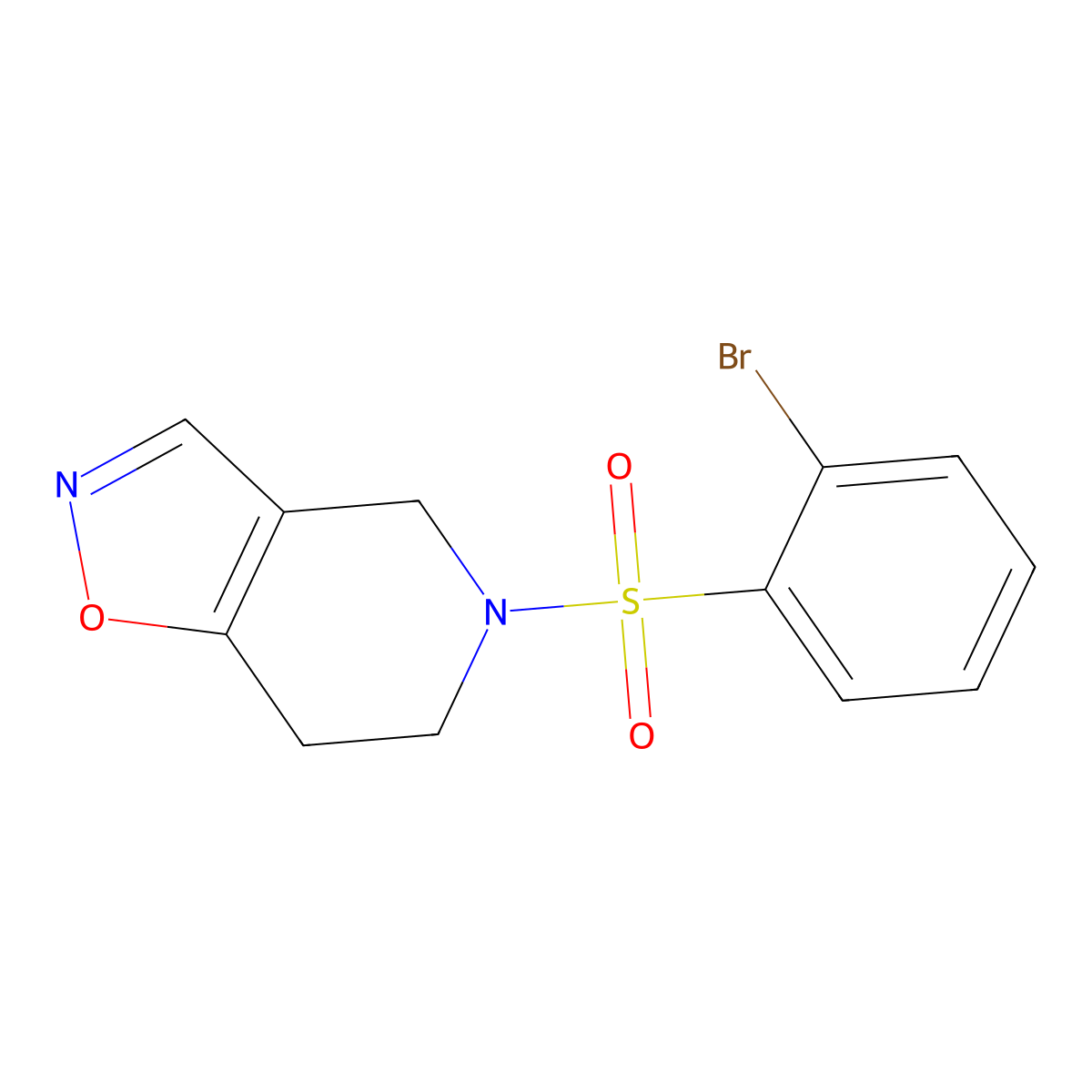 5-((2-Bromophenyl)sulfonyl)-4,5,6,7-tetrahydroisoxazolo[4,5-c]pyridine molecular structure, CAS 2034488-03-2