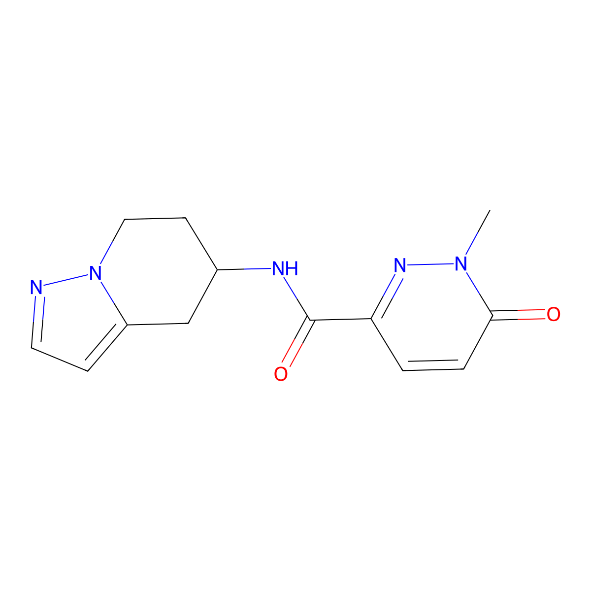 1-methyl-6-oxo-N-(4,5,6,7-tetrahydropyrazolo[1,5-a]pyridin-5-yl)-1,6-dihydropyridazine-3-carboxamide molecular structure, CAS 2034488-05-4