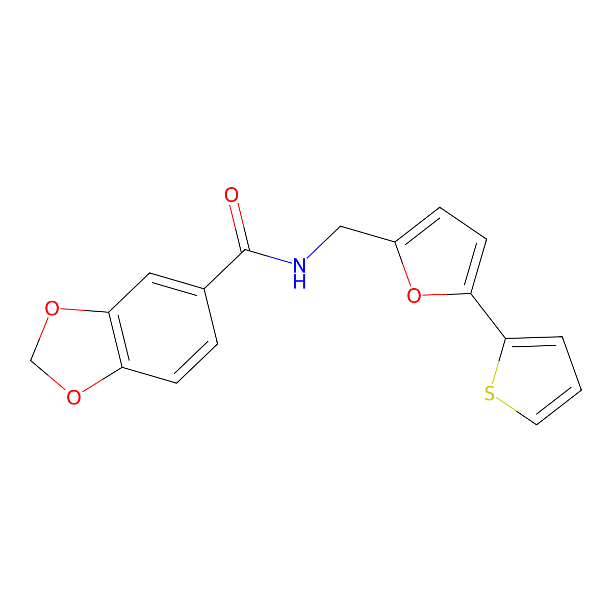 N-{[5-(thiophen-2-yl)furan-2-yl]methyl}-2H-1,3-benzodioxole-5-carboxamide molecular structure, CAS 2034488-18-9