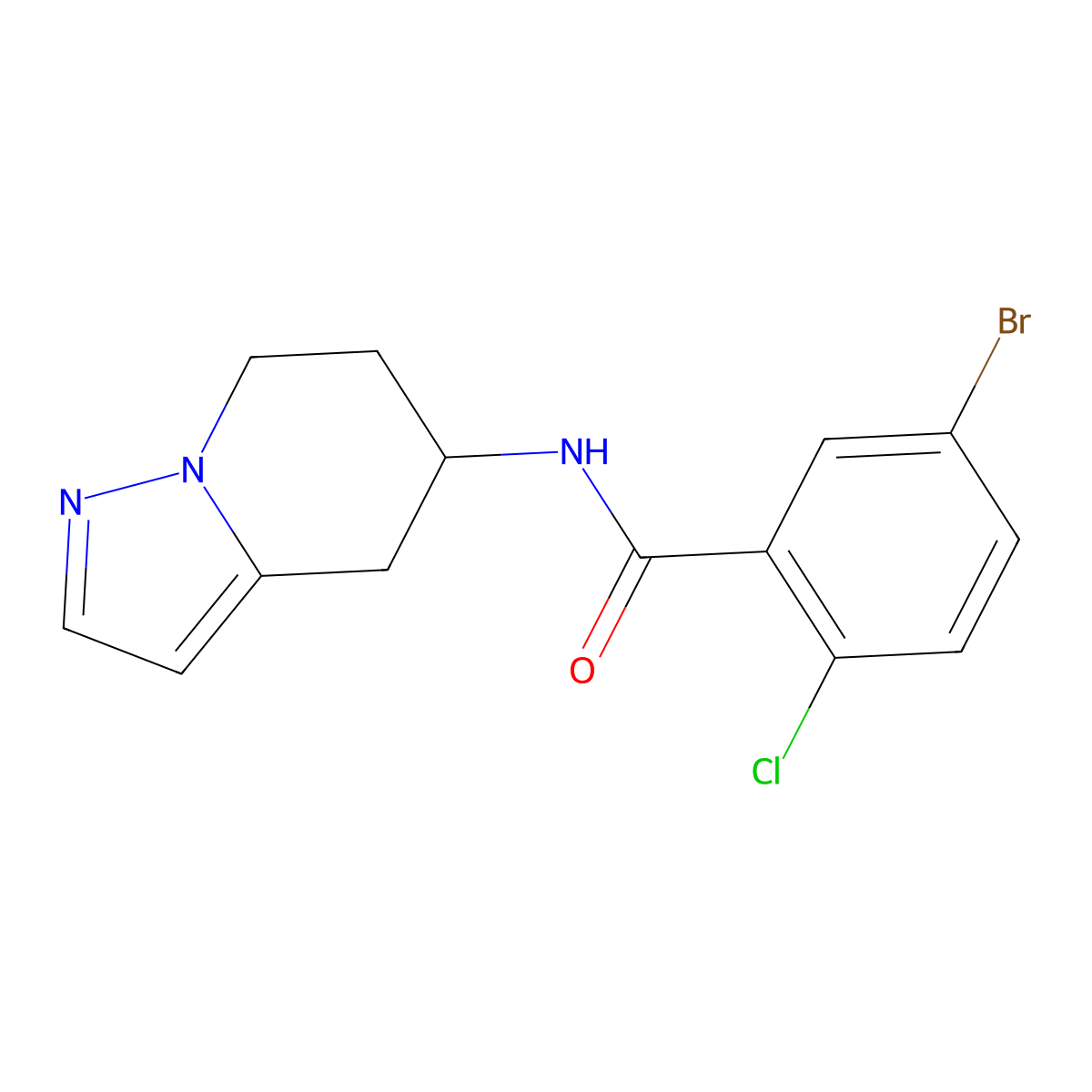5-bromo-2-chloro-N-(4,5,6,7-tetrahydropyrazolo[1,5-a]pyridin-5-yl)benzamide molecular structure, CAS 2034488-22-5