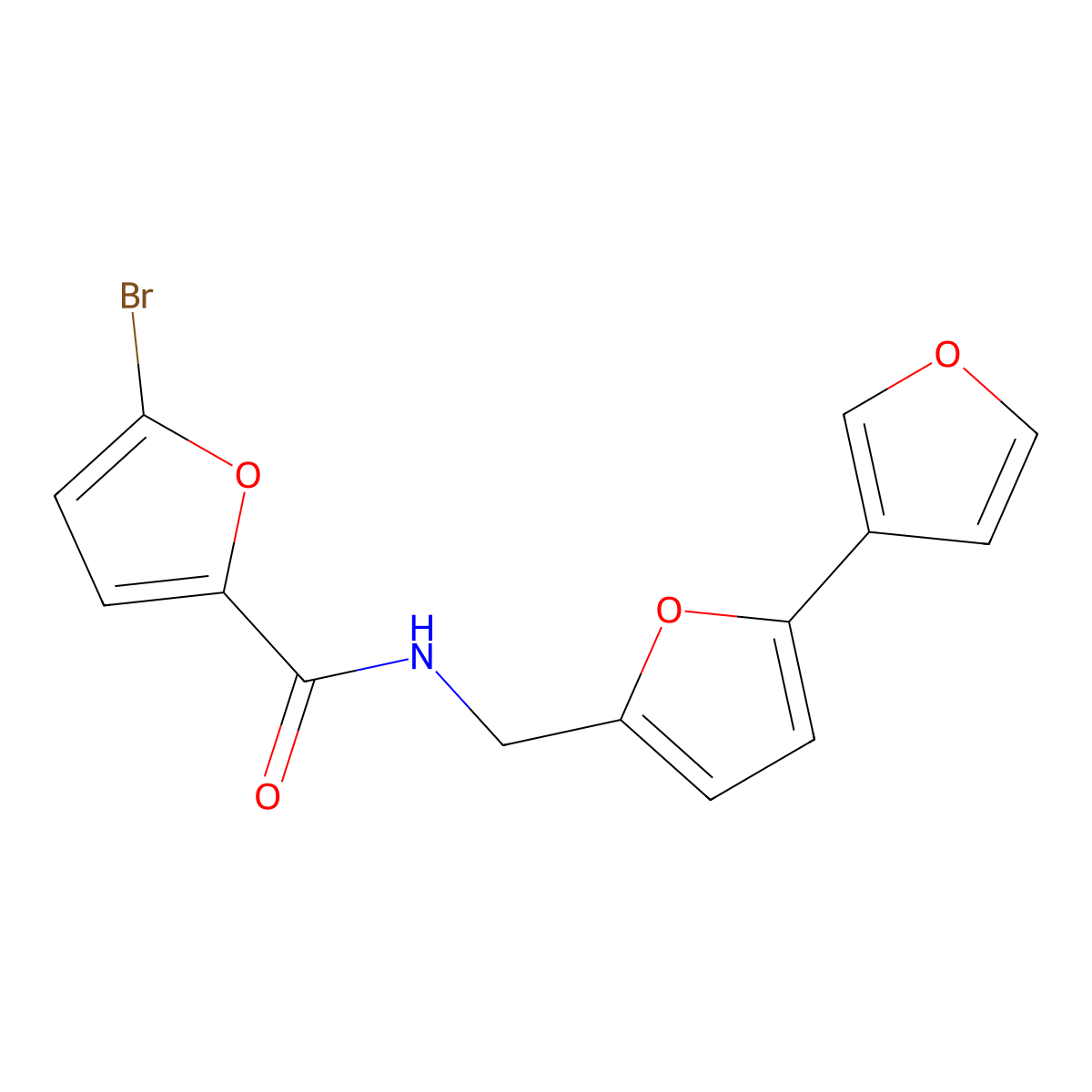 N-({[2,3'-bifuran]-5-yl}methyl)-5-bromofuran-2-carboxamide molecular structure, CAS 2034488-31-6