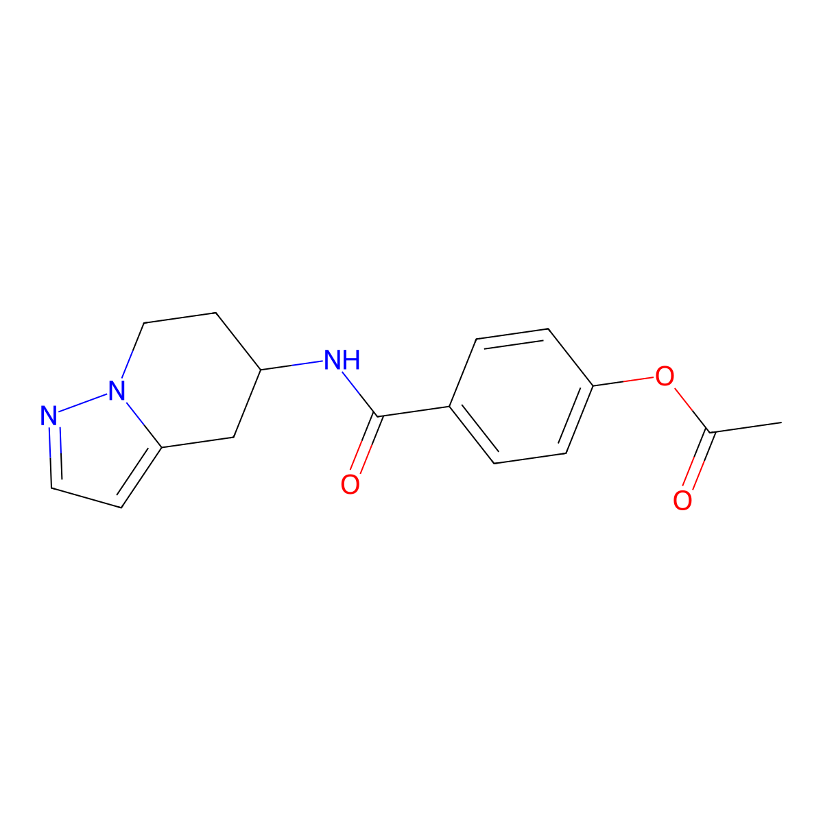 4-((4,5,6,7-Tetrahydropyrazolo[1,5-a]pyridin-5-yl)carbamoyl)phenyl acetate molecular structure, CAS 2034488-32-7