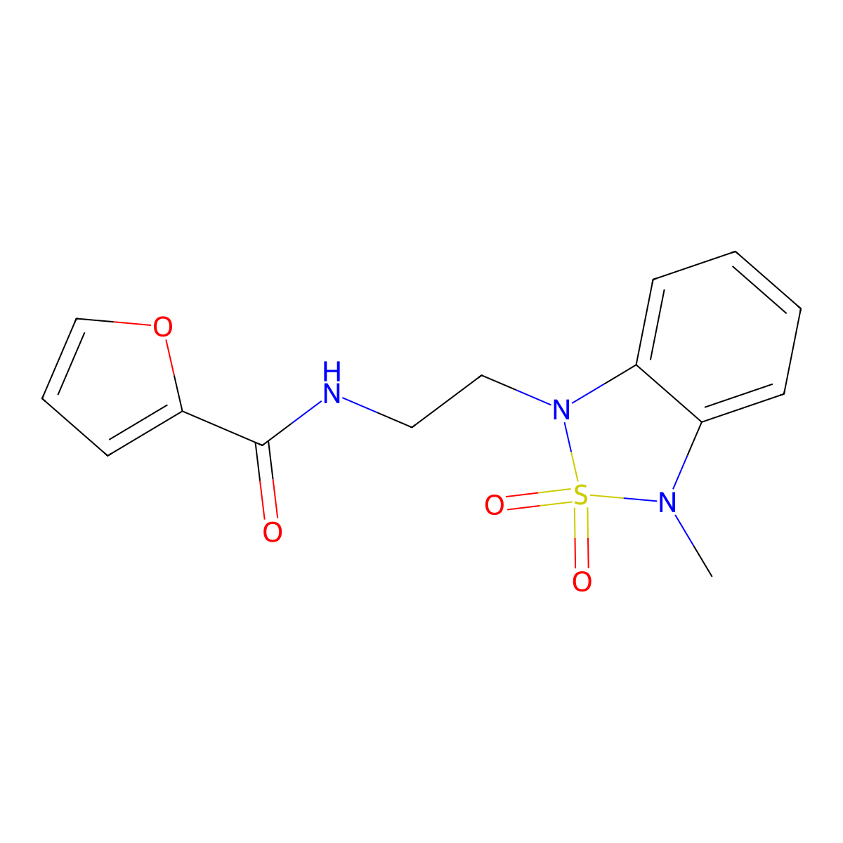N-(2-(3-methyl-2,2-dioxidobenzo[c][1,2,5]thiadiazol-1(3H)-yl)ethyl)furan-2-carboxamide molecular structure, CAS 2034488-36-1