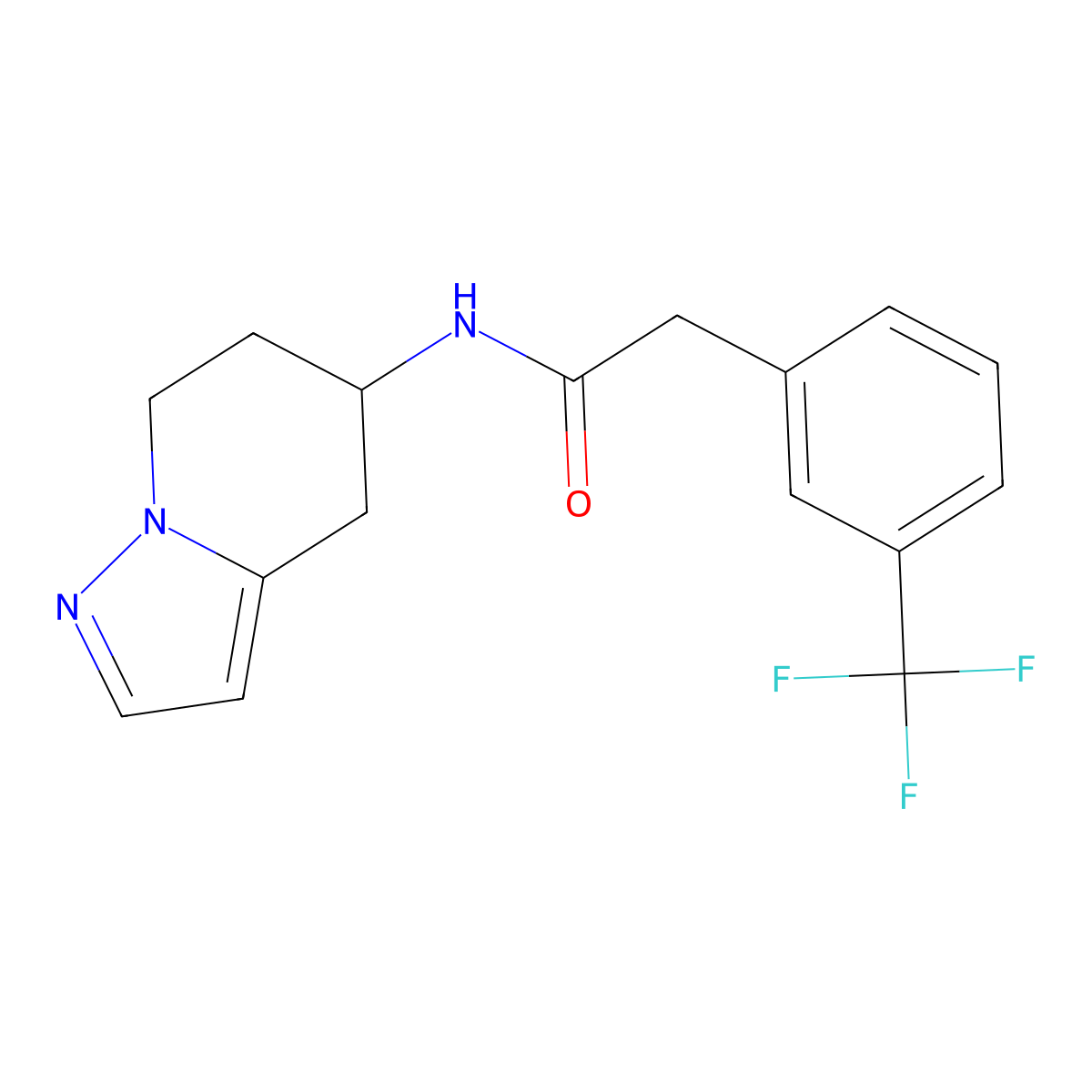 N-(4,5,6,7-tetrahydropyrazolo[1,5-a]pyridin-5-yl)-2-(3-(trifluoromethyl)phenyl)acetamide molecular structure, CAS 2034488-47-4