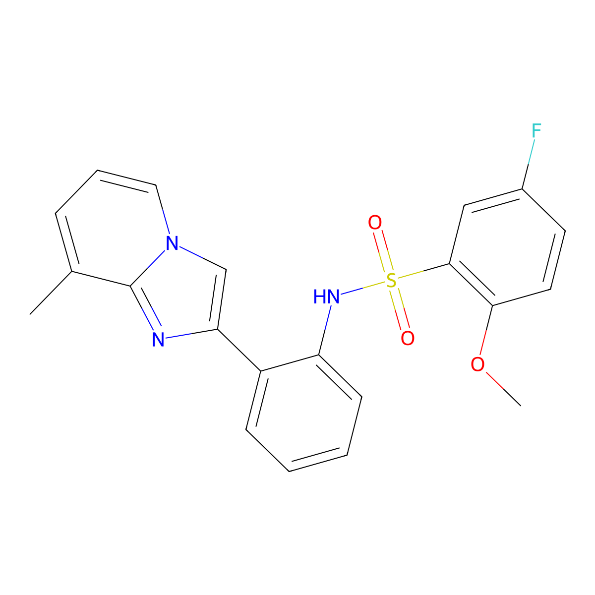 5-fluoro-2-methoxy-N-(2-(8-methylimidazo[1,2-a]pyridin-2-yl)phenyl)benzenesulfonamide molecular structure, CAS 2034488-53-2